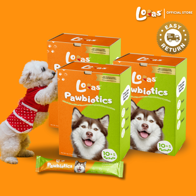 LORAS PAWBIOTICS - 5 Billion CFU – Dog Probiotics for Gut Health & Digestion– All Breeds | 3Boxes