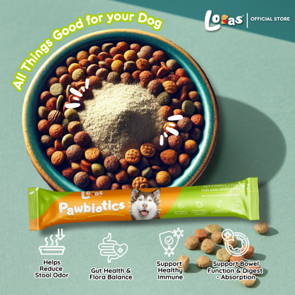 LORAS PAWBIOTICS - 5 Billion CFU – Dog Probiotics for Gut Health & Digestion– All Breeds | 1Box